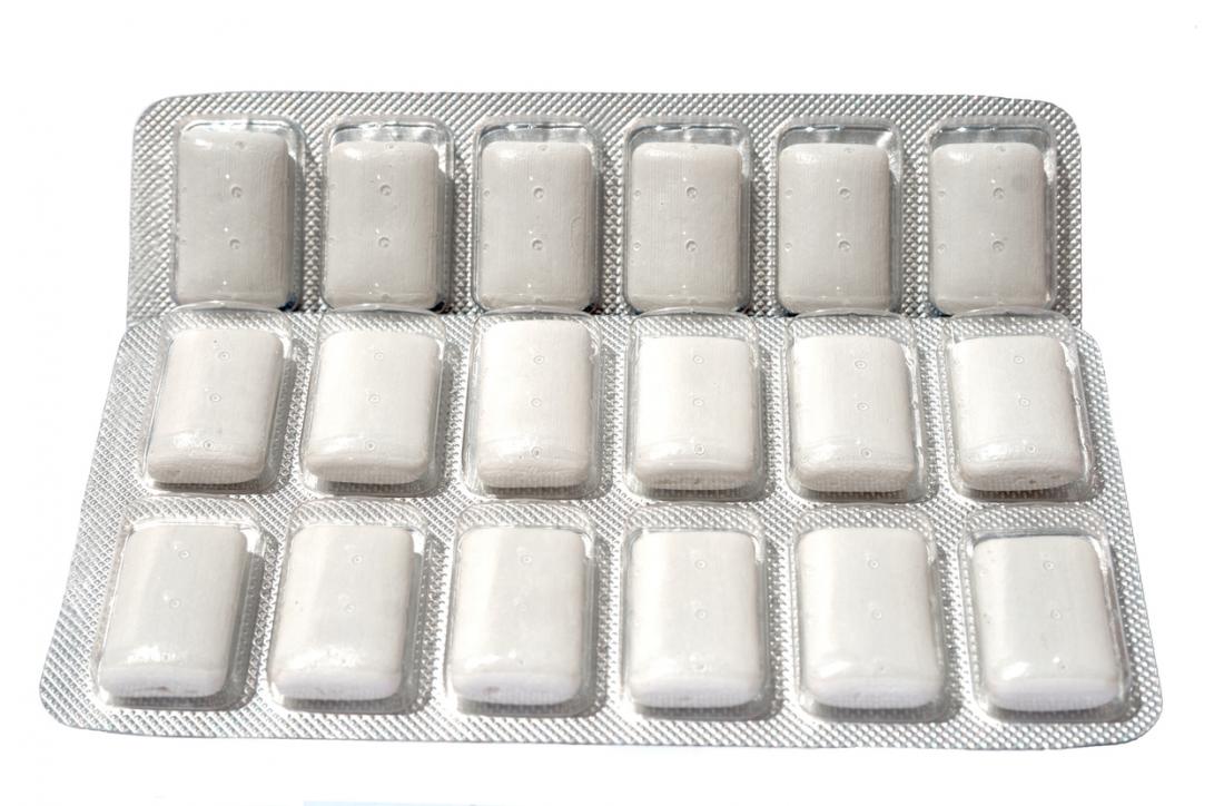 nicotine gum in a packet