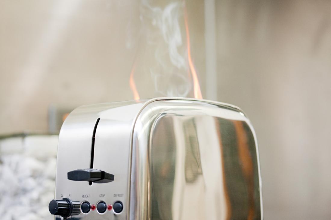 Toaster fire