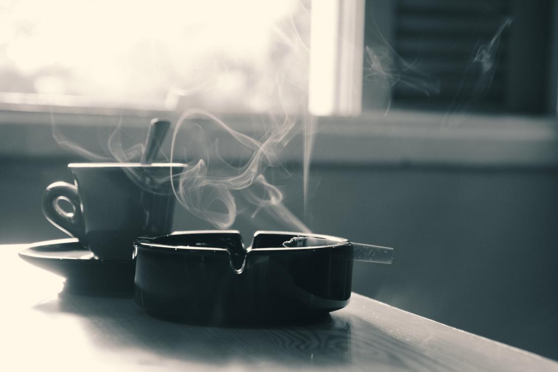 cigarette in ashtray