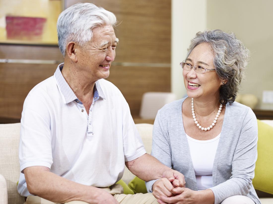 Happy couple older adults