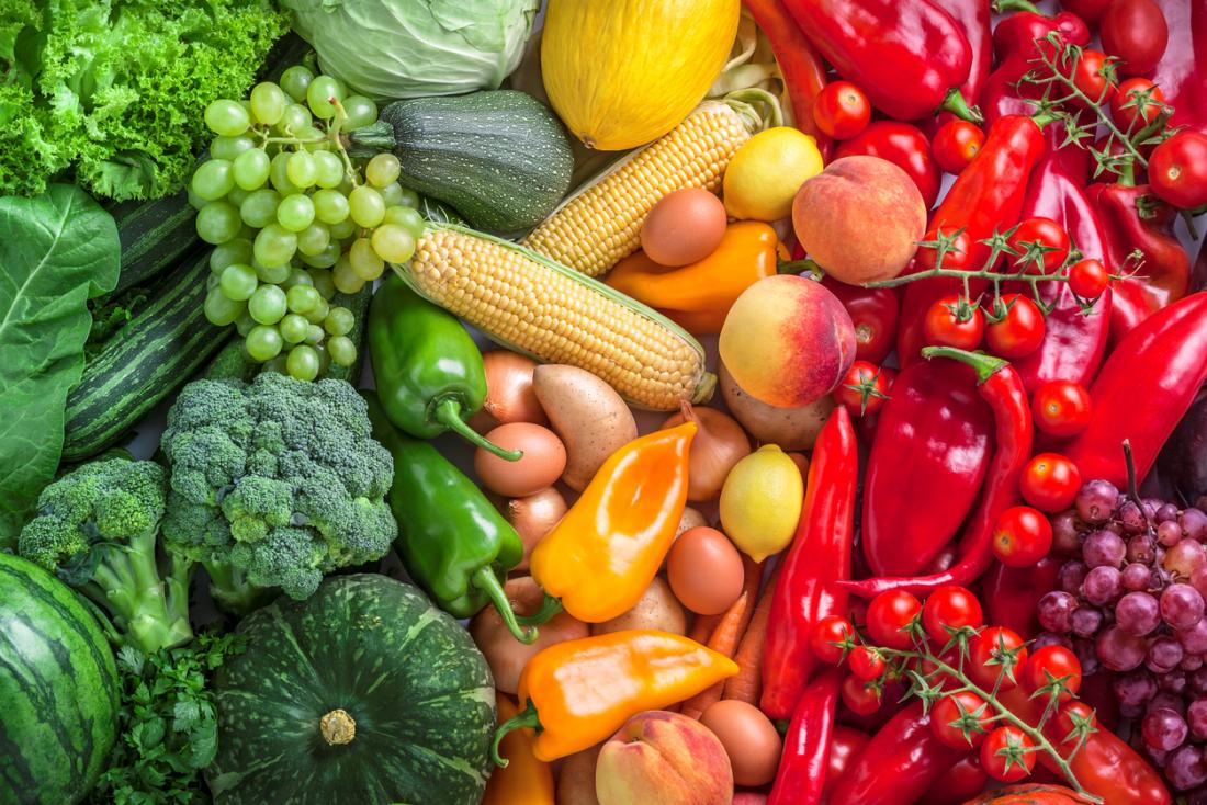 colorful fruits and vegetables