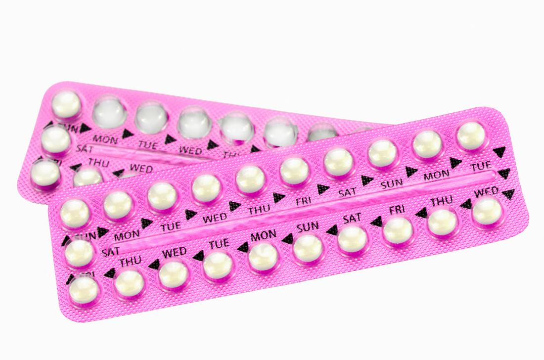 two packs of birth control pills