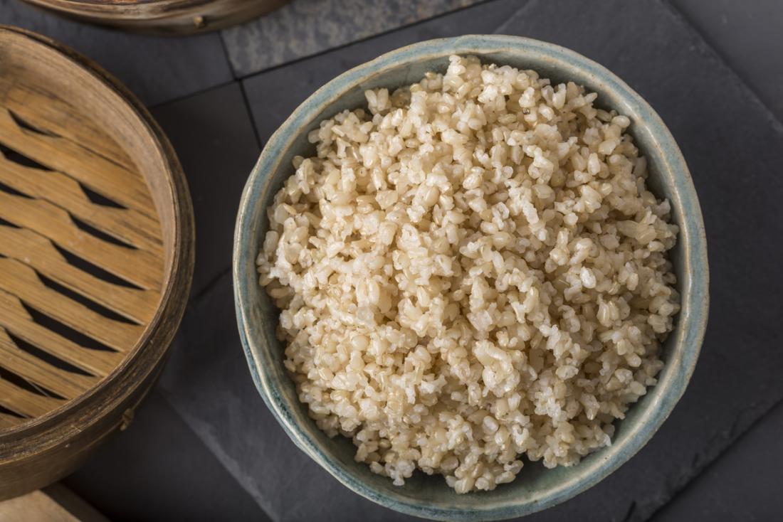 Brown rice in a bowl