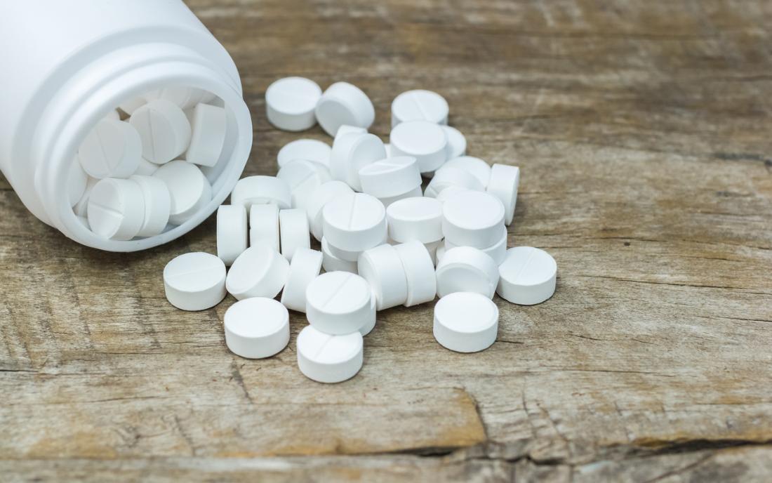 Acetaminophen tablets spilled