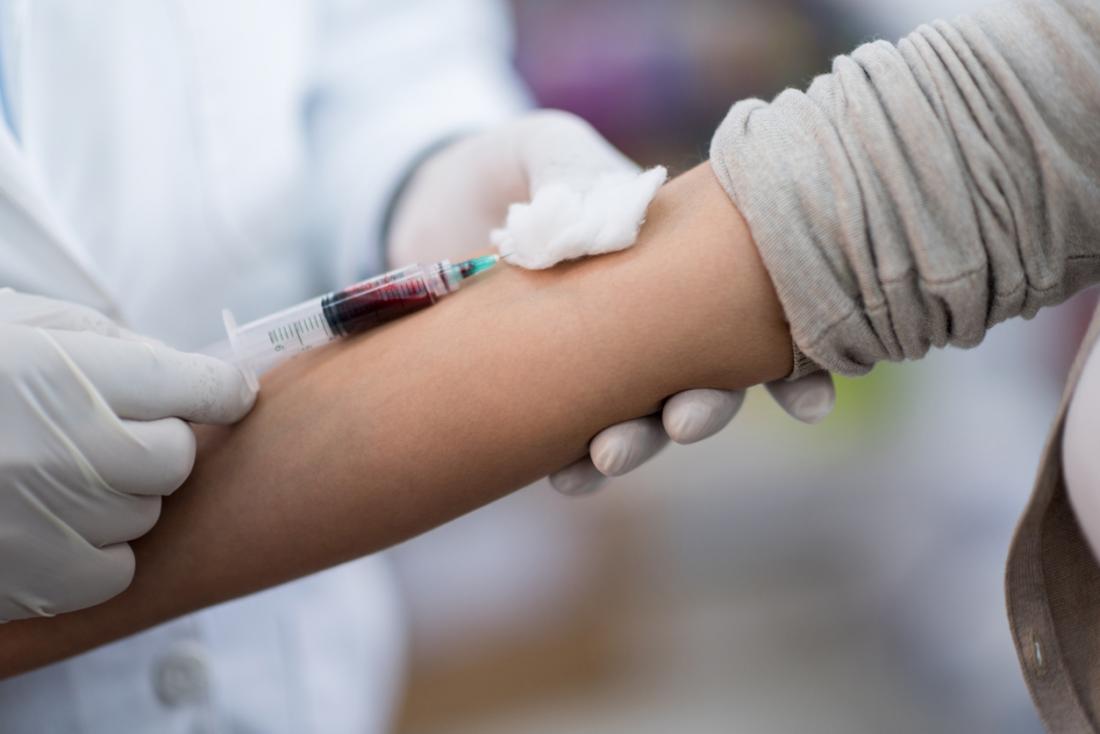 blood sample being taken
