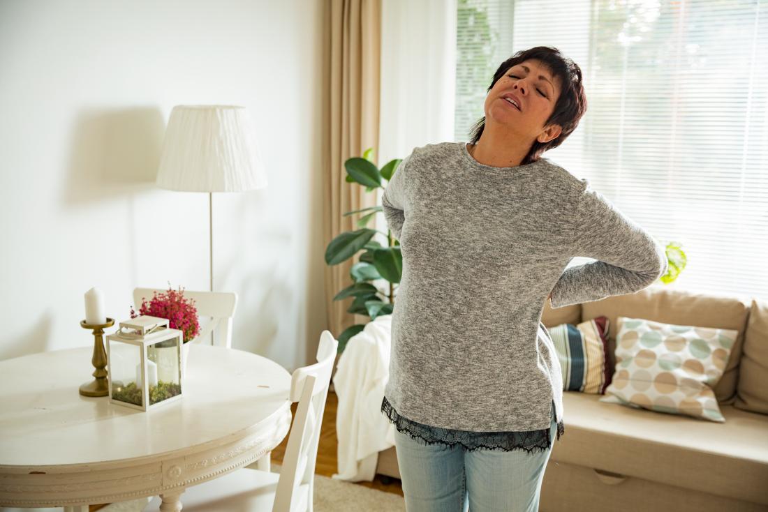mature woman with lower back pain