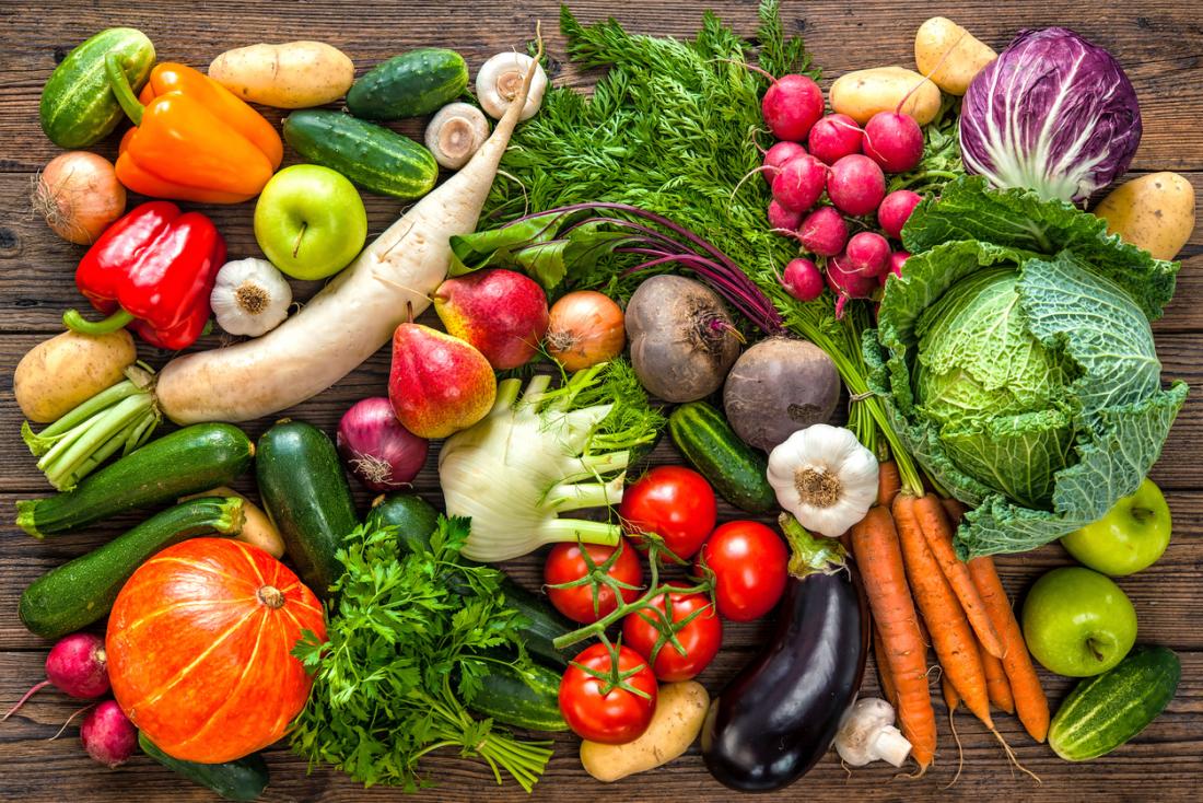 a selection of fruits and vegetables