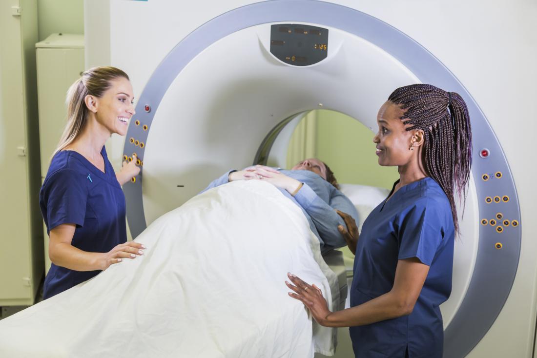 patient having a ct scan for conversion disorder