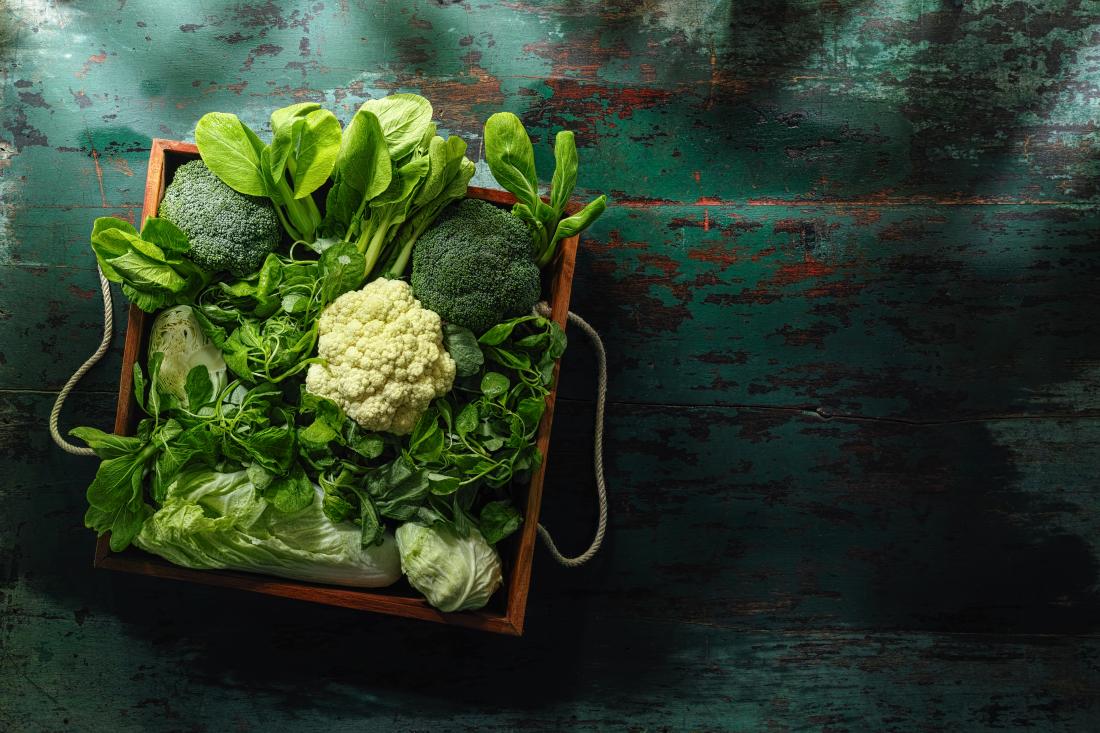 basket of cruciferous vegetables