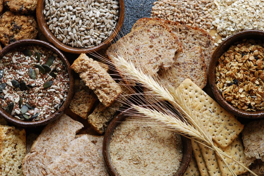 whole grains and cereals are a good source of fiber