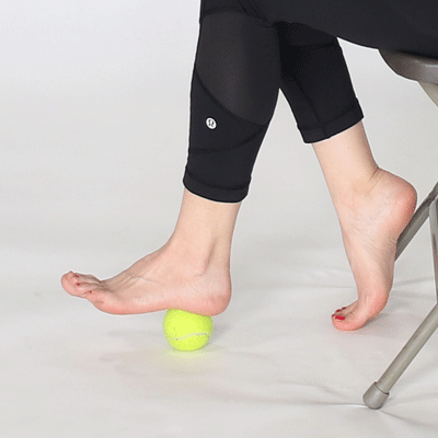 Golf ball roll foot exercise