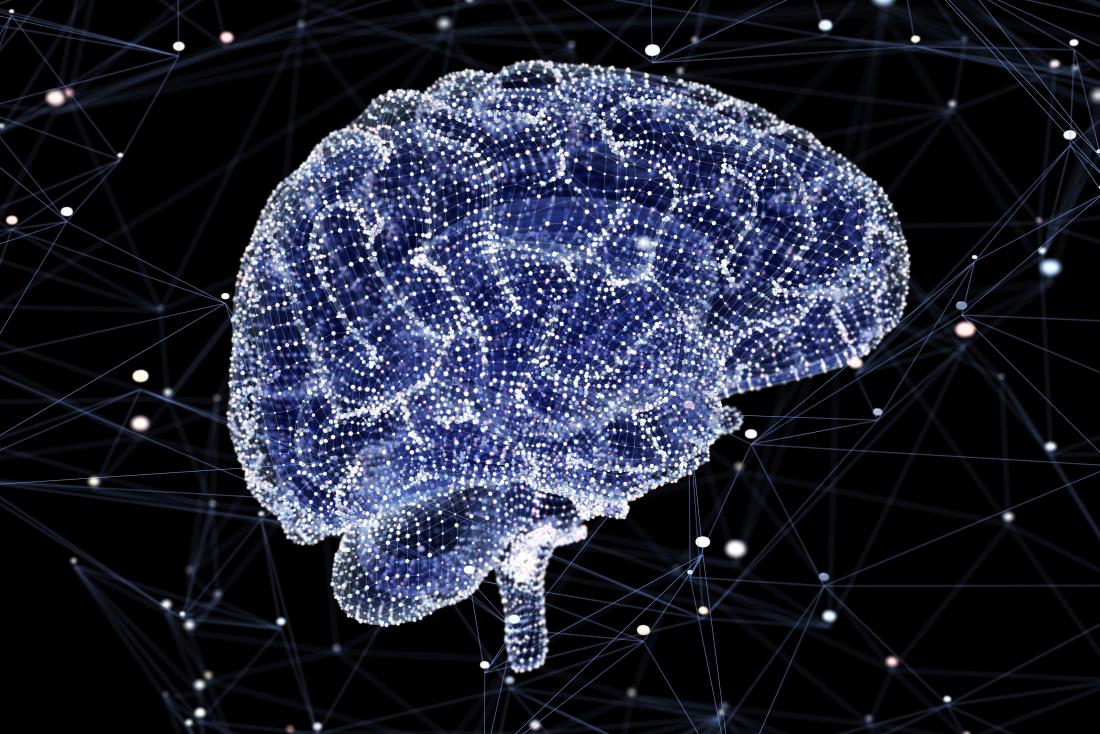 How much of the brain is used represented by digital render of brain activity.