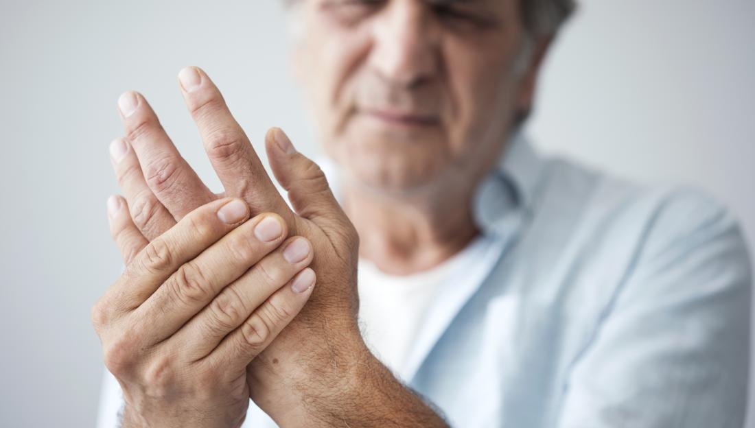 Man with a painful hand