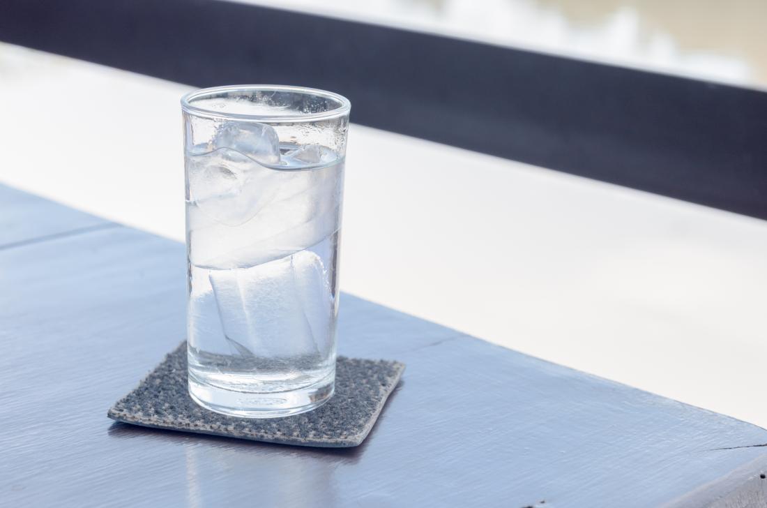 glass of water on table