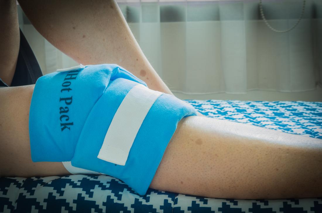 Ice pack on knee.