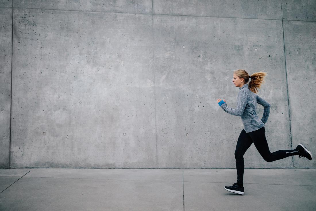 woman sprinting