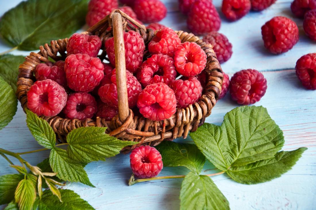 basket of fresh raspberries