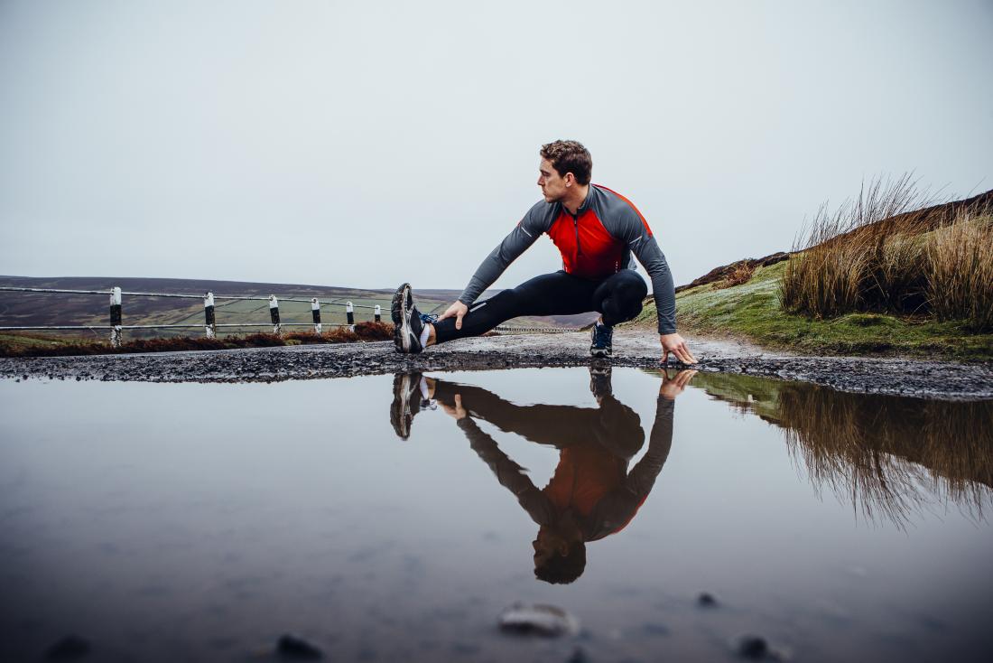 man getting ready to run