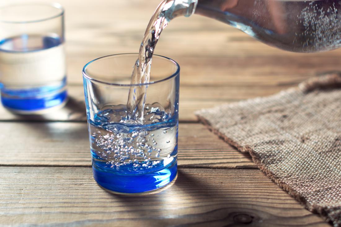 filling a glass of water