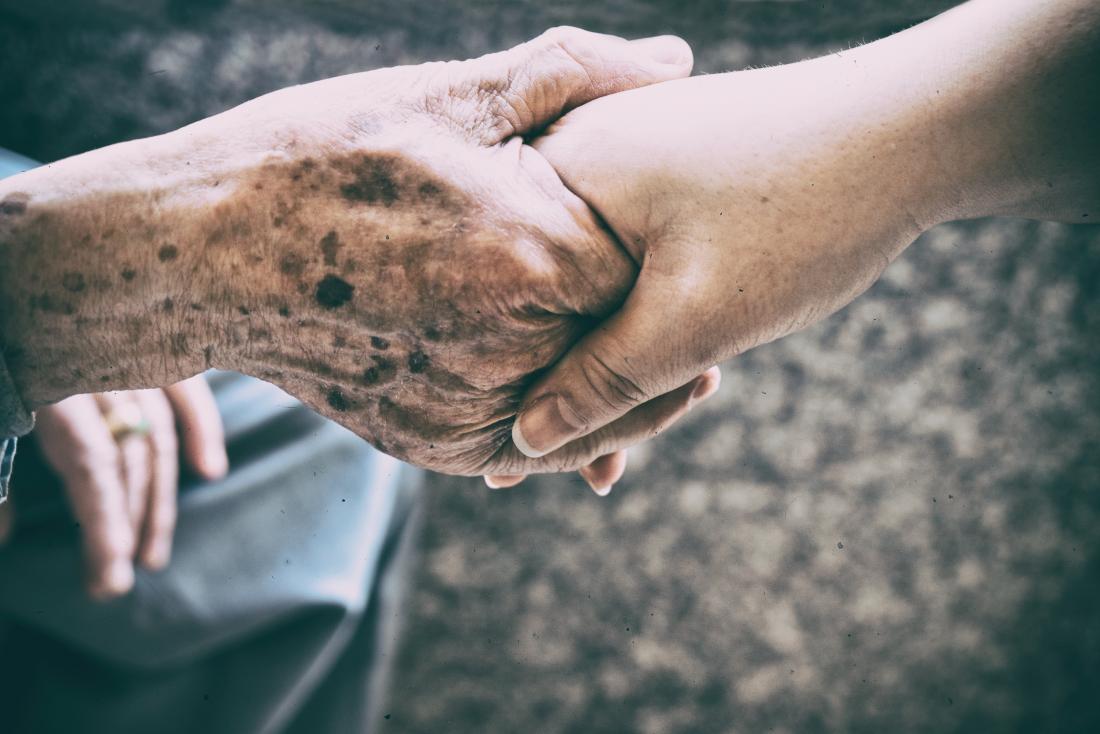 Older adults hand