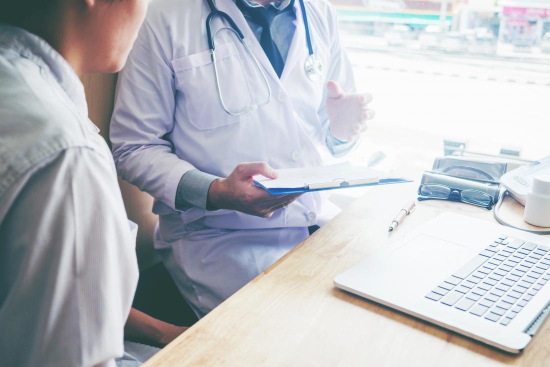Doctor prescribing treatement.