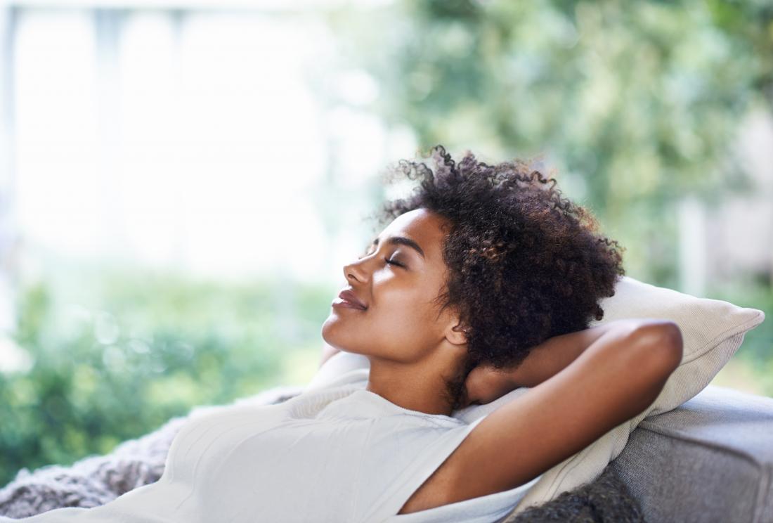 Woman resting having a nap