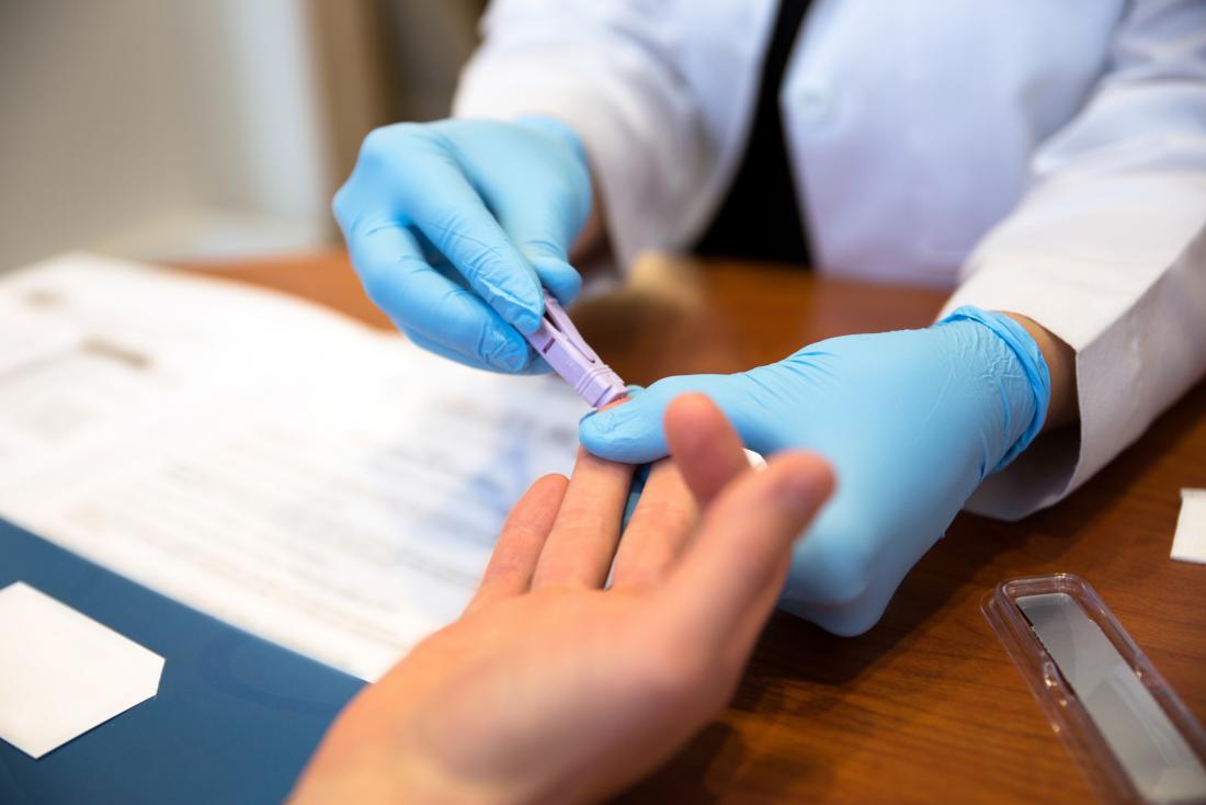 Blood test for HIV symptoms in men