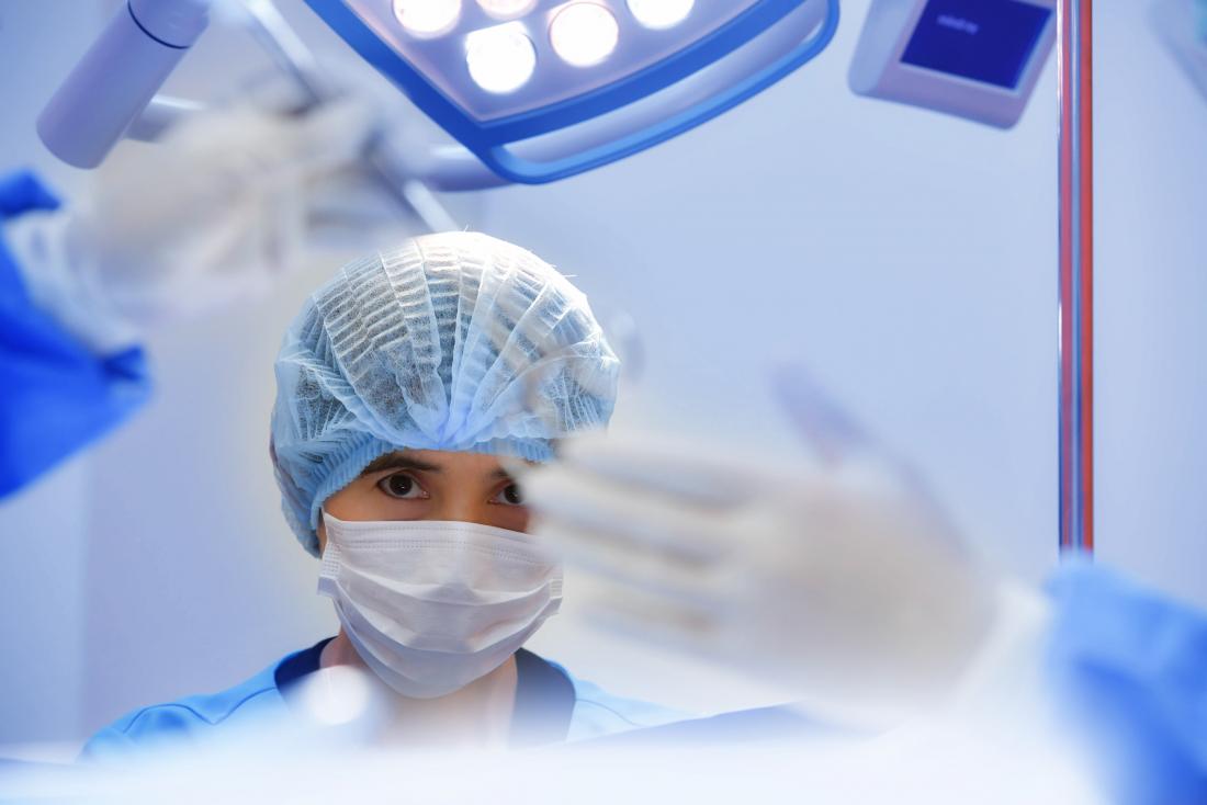 Surgeon working on a biceps tenodesis
