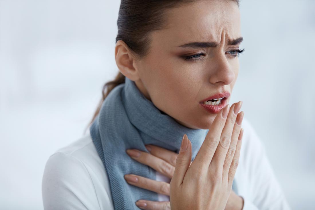 Woman with cough wondering if it's caused by asthma or bronchitis