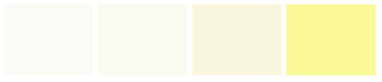 White cream and yellow color palette.