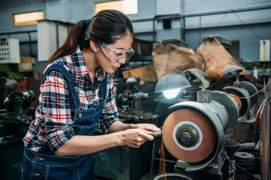 Protective goggles being used to avoid foreign object in eye