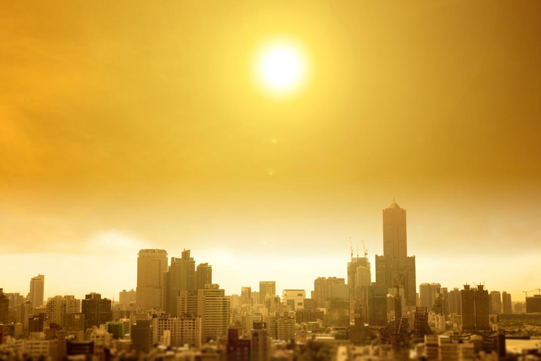 Hot cityscape