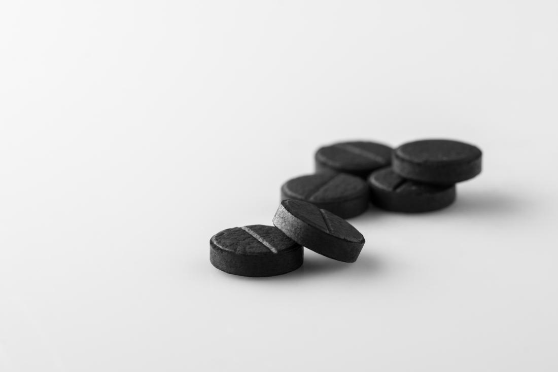 Black activated charcoal tablets.