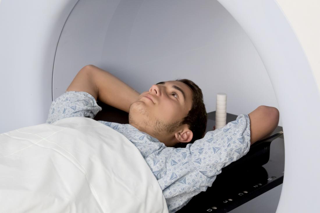 patient in mri scan