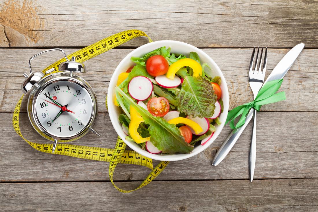 salad clock and measuring tape