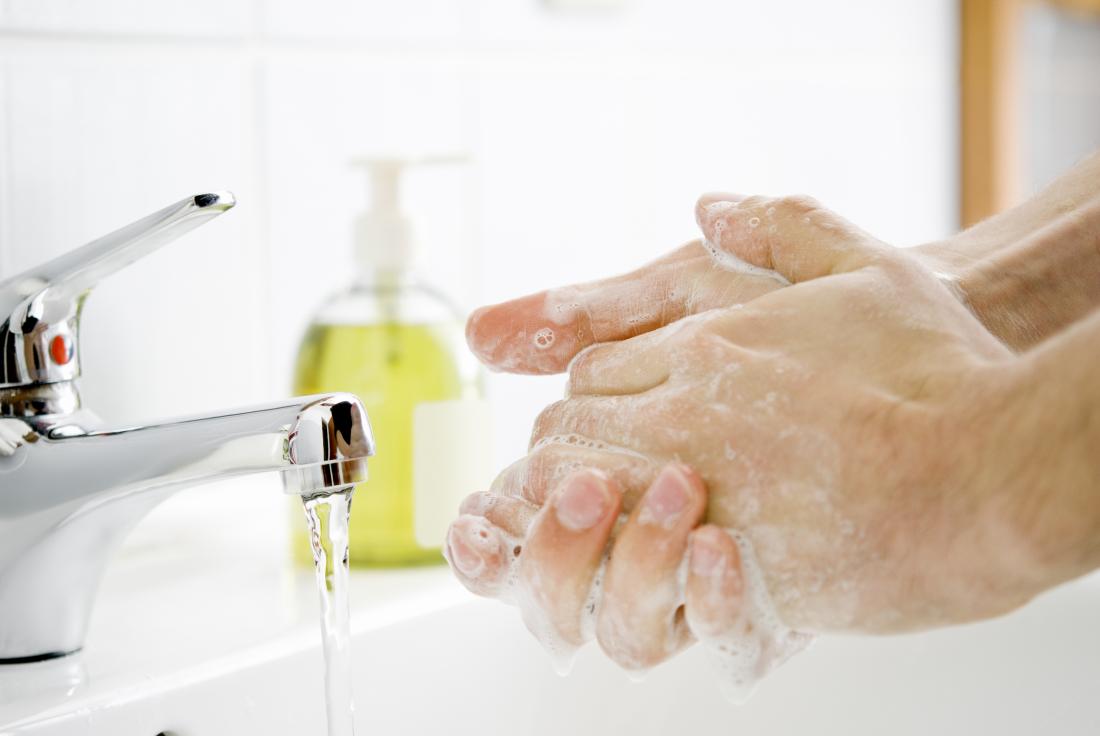 washing hands