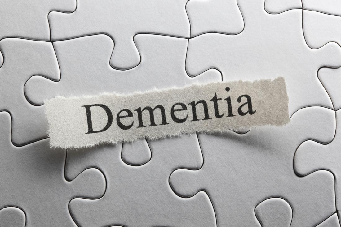 dementia written on scrap of paper