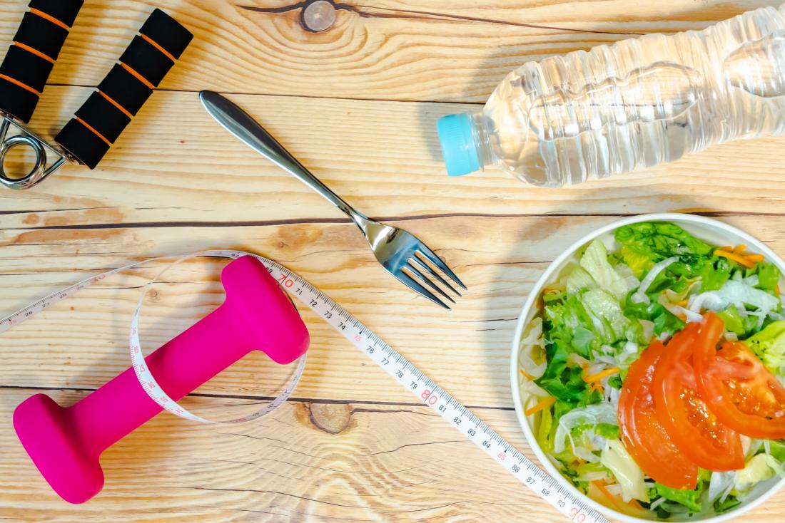 salad weights and tape measure