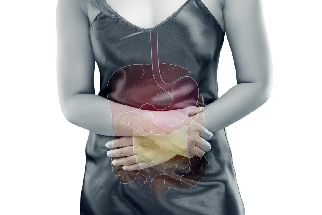 woman with a poorly tummy