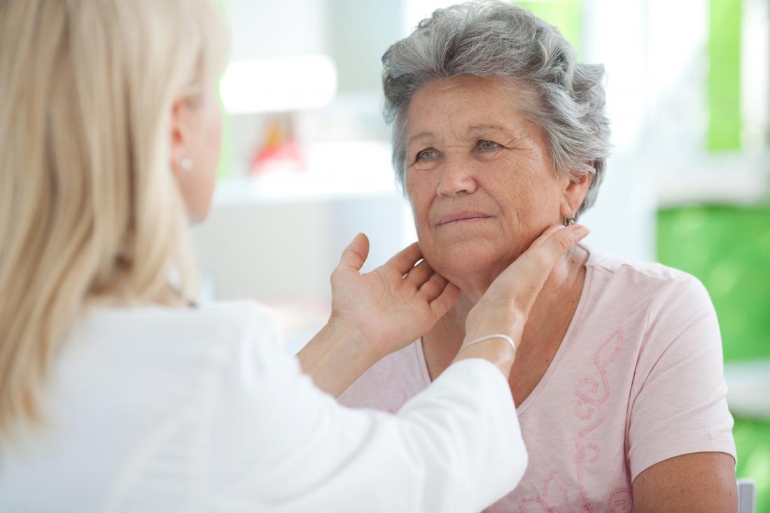 Senior woman at the doctors surgery