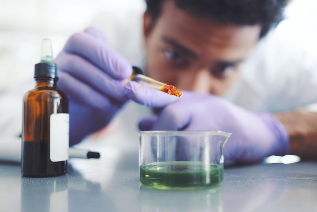 researcher working in the lab