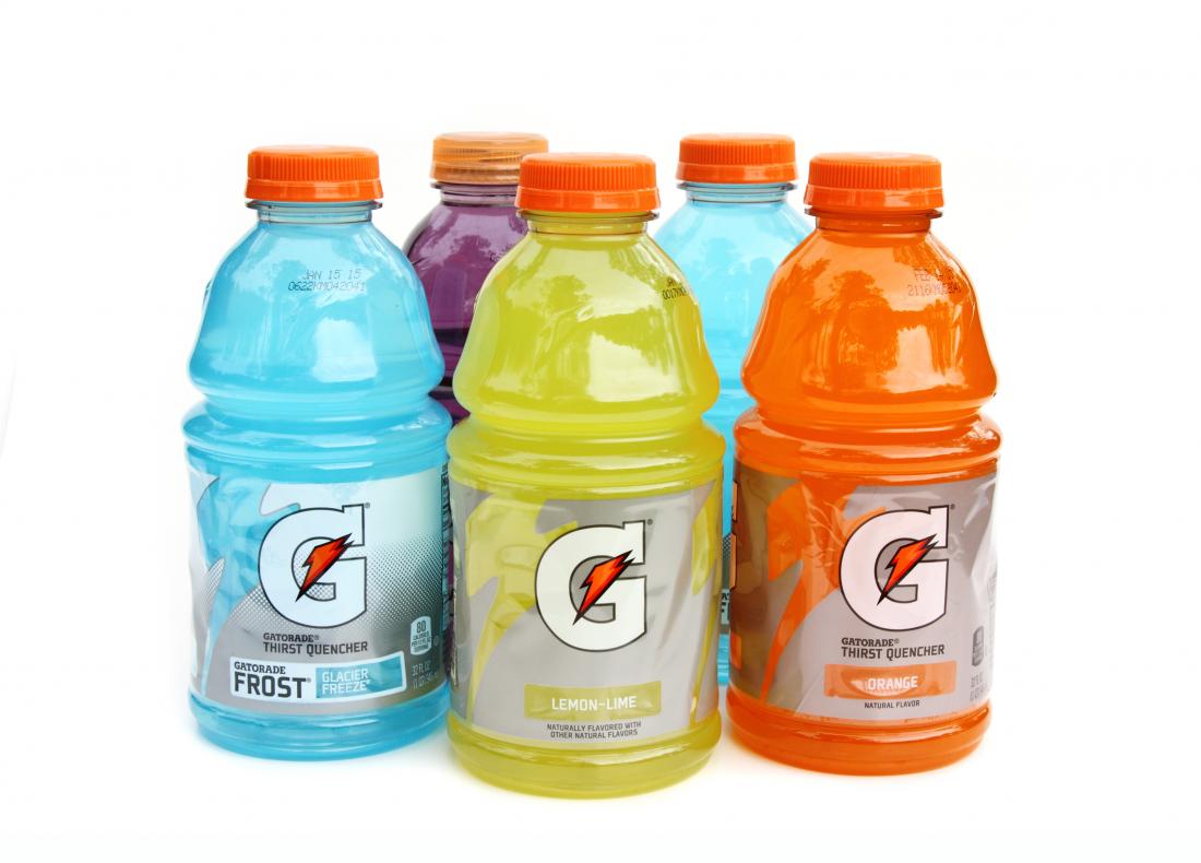 gatorade and powerade energy chart