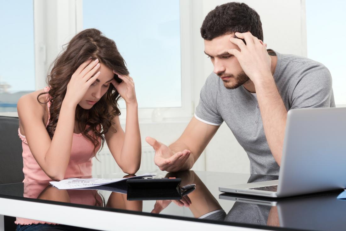 Couple stressed about money