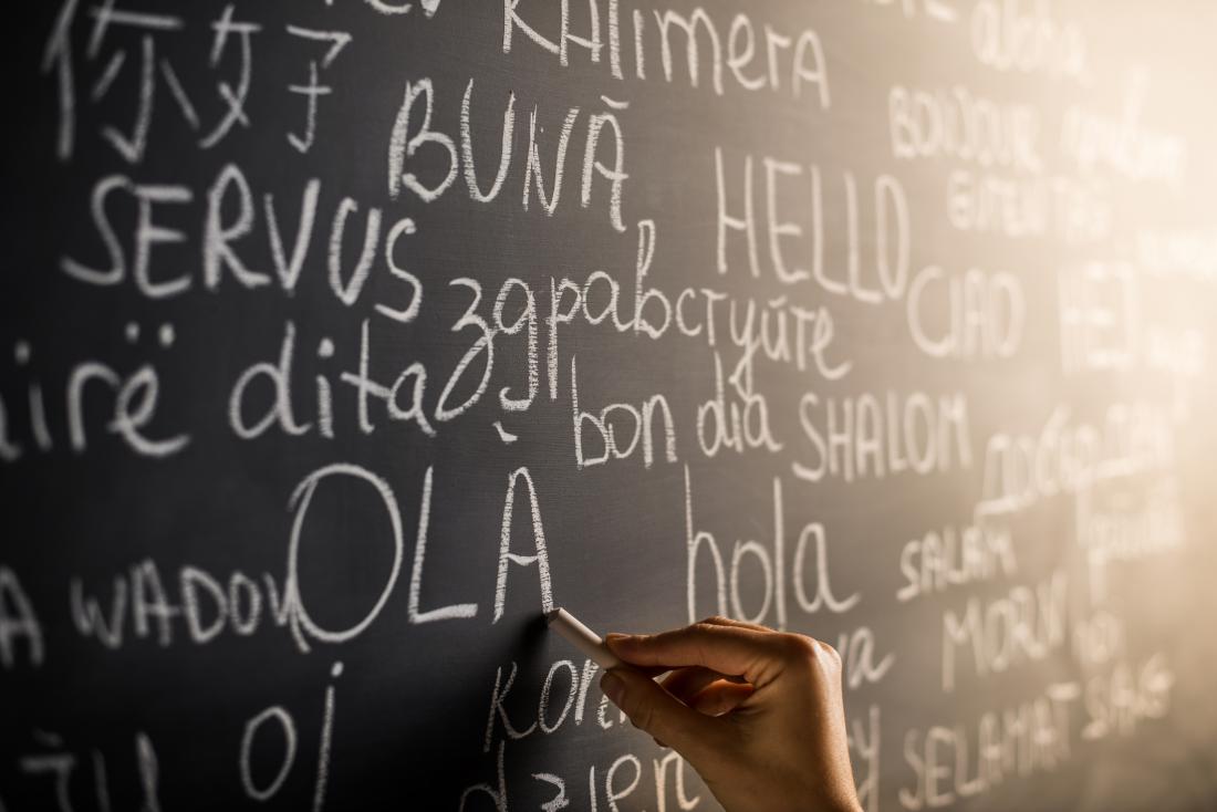 different languages concept photo
