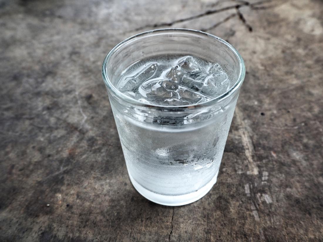 Glass of iced water