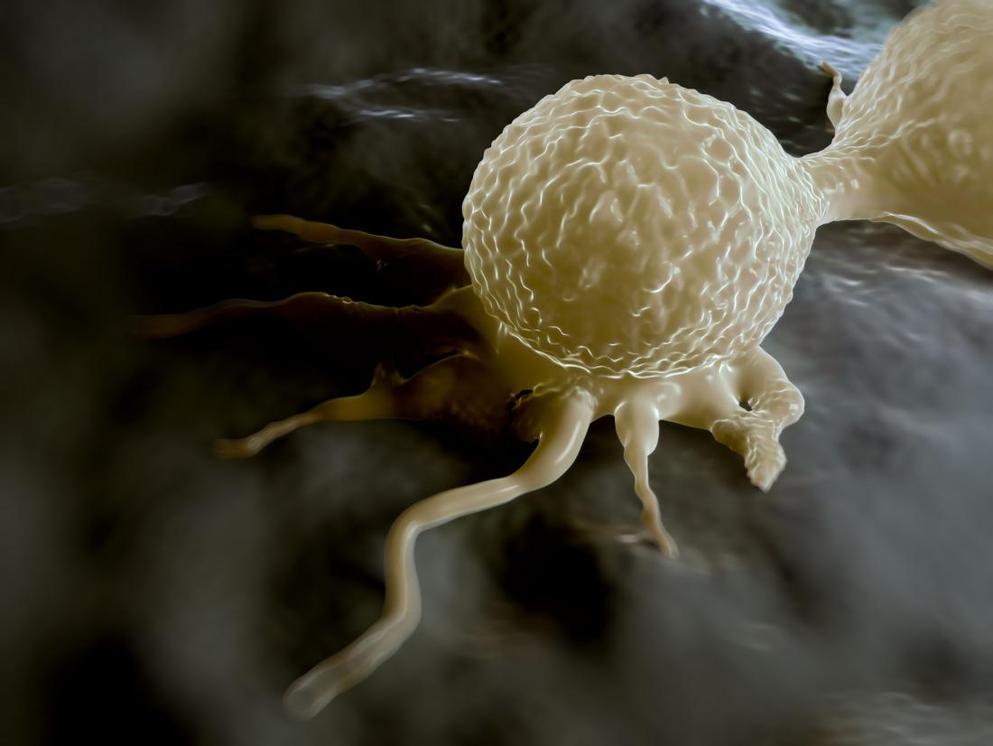 concept illustration of dividing cancer cell