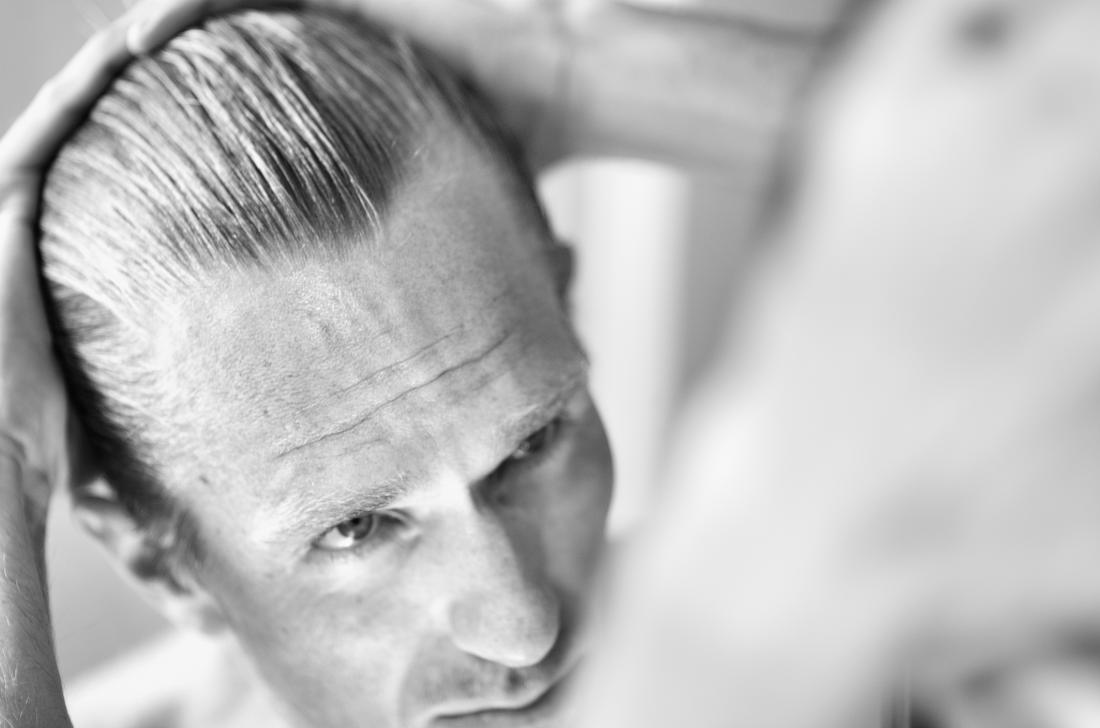 Man reflection hair loss