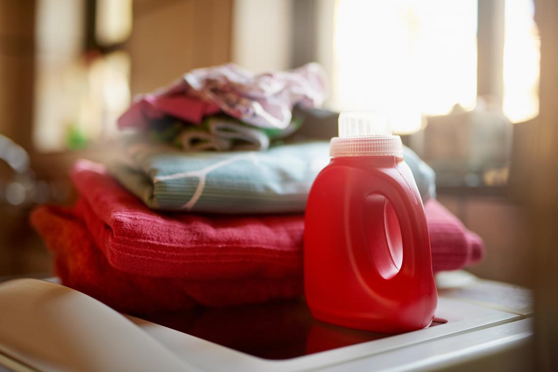 Laundry detergent can contain harsh chemicals that aggravate eczema.