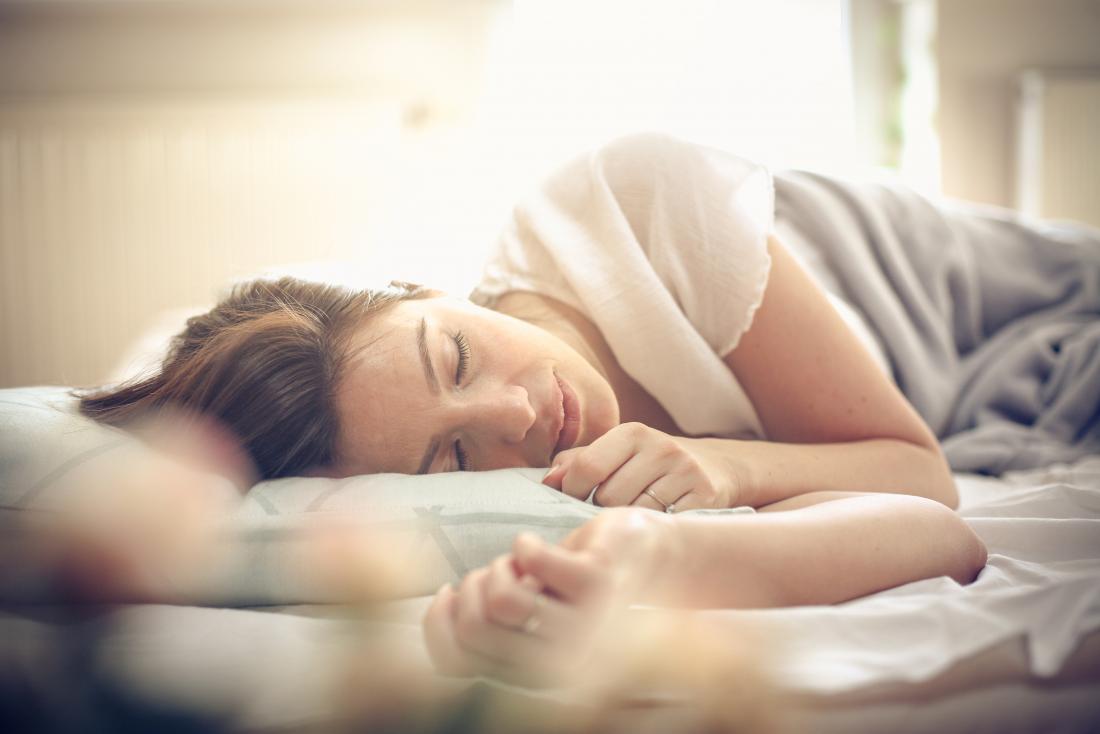 woman asleep in bed