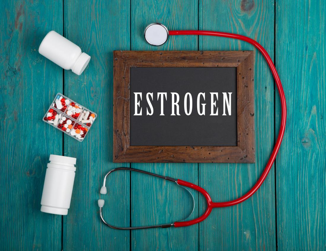 estrogen written on a board